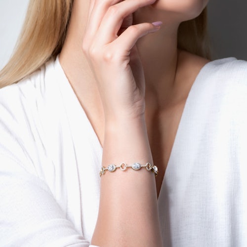 Bransoletka Swan Lake: żółte złoto, diamenty